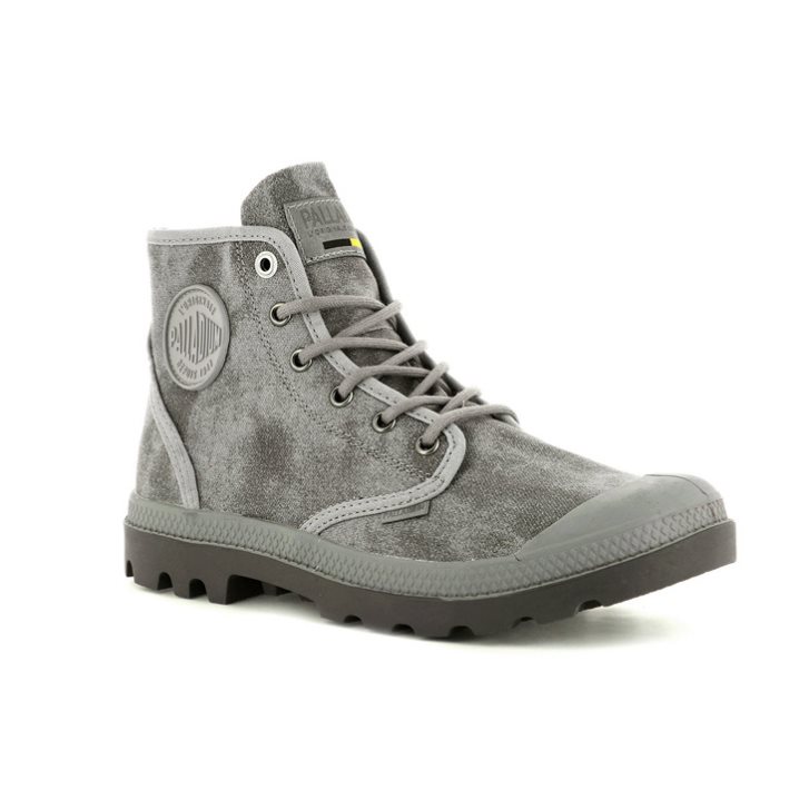 Grey Palladium Pampa Hi WAX Men's Boots | ZA-670KNMZ