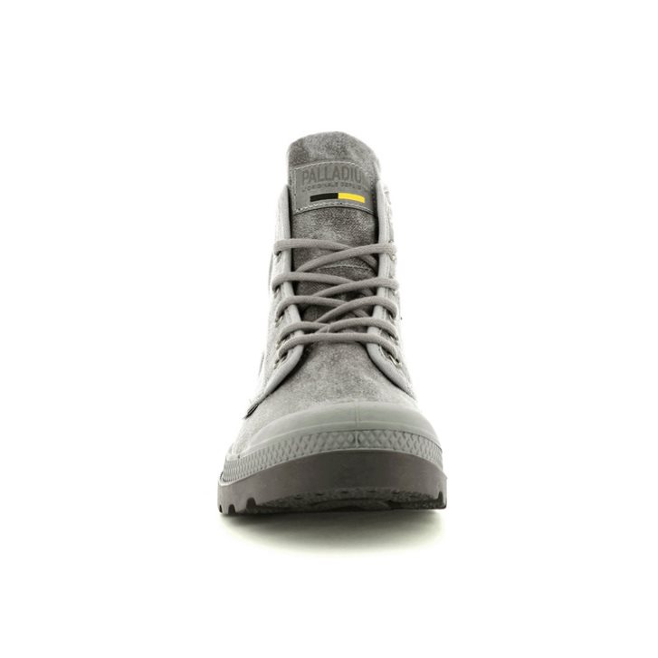 Grey Palladium Pampa Hi WAX Women's Boots | ZA-752MWUN