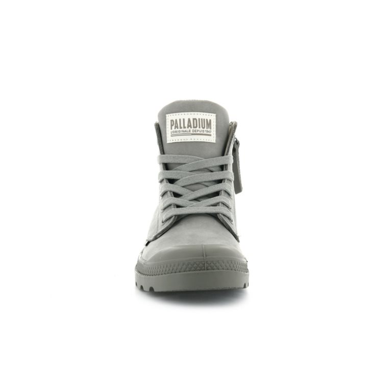 Grey Palladium Pampa Hi Zip Nubuck Women's Boots | ZA-526ROBV