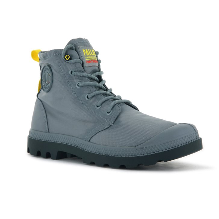 Grey Palladium Pampa Recycle Waterproof+ 2 Men's Boots | ZA-325UMHD