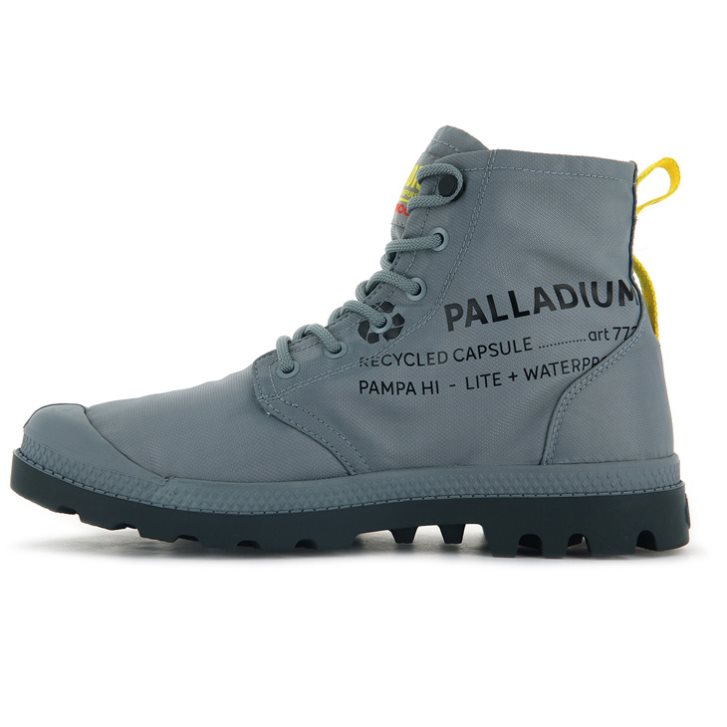 Grey Palladium Pampa Recycle Waterproof+ 2 Men's Boots | ZA-325UMHD