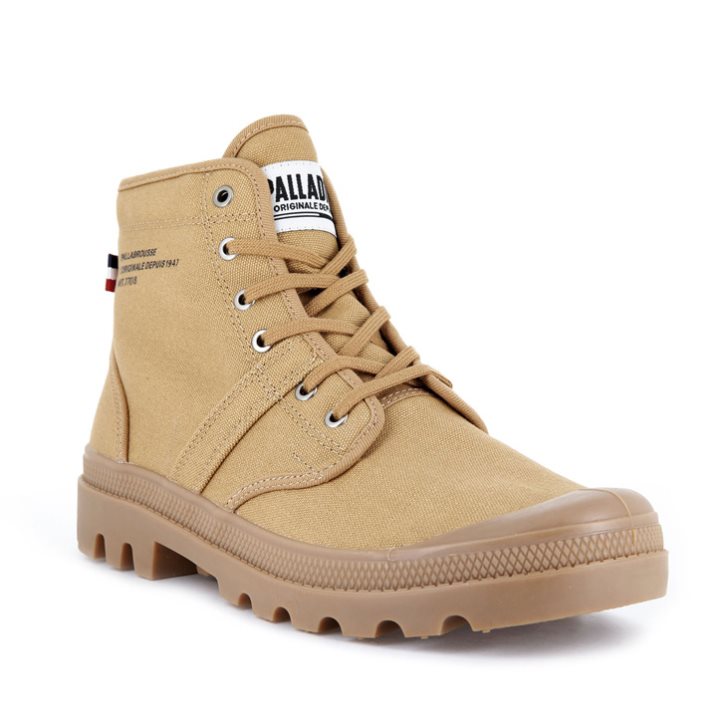 Khaki Palladium Pallabrousse Legion Men's Boots | ZA-974WHPR