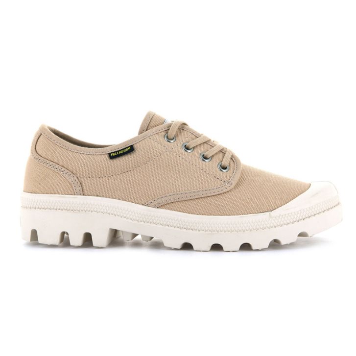 Khaki Palladium Pallabrousse Women\'s Oxfords Shoes | ZA-320BFLD