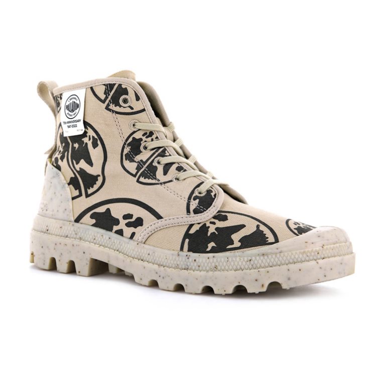 Khaki Palladium Pampa Eco-versary 75th Women's Boots | ZA-961WDAX