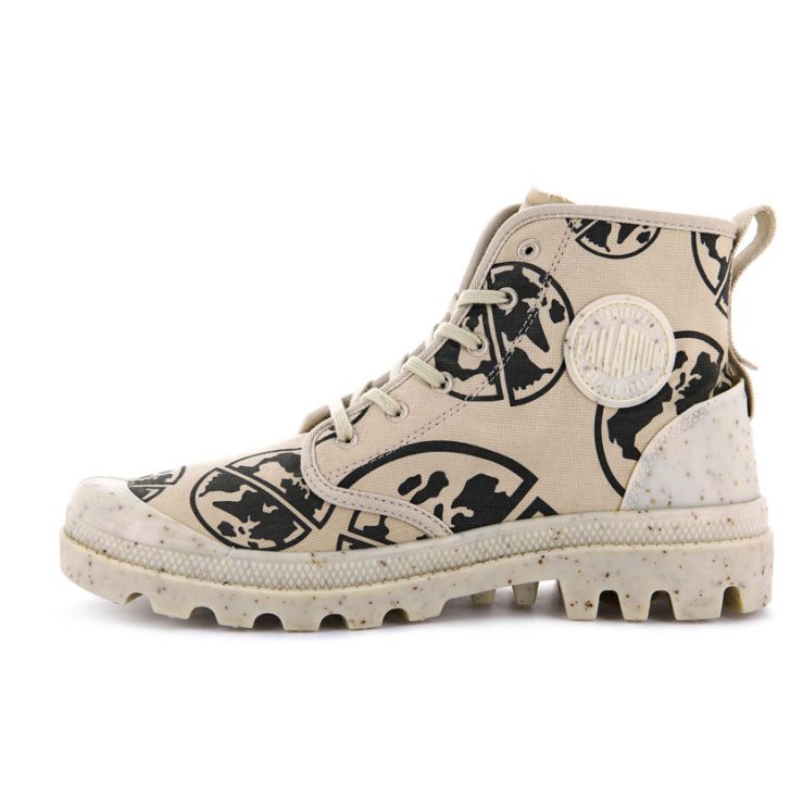 Khaki Palladium Pampa Eco-versary 75th Women's Boots | ZA-961WDAX