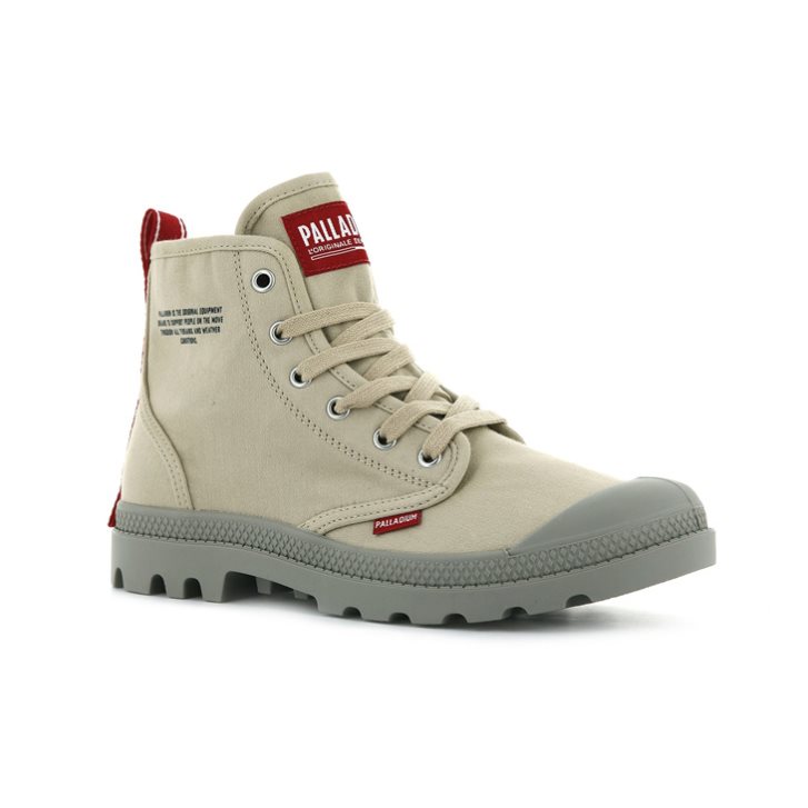 Khaki Palladium Pampa Hi Dare Women's Boots | ZA-498ZOBY