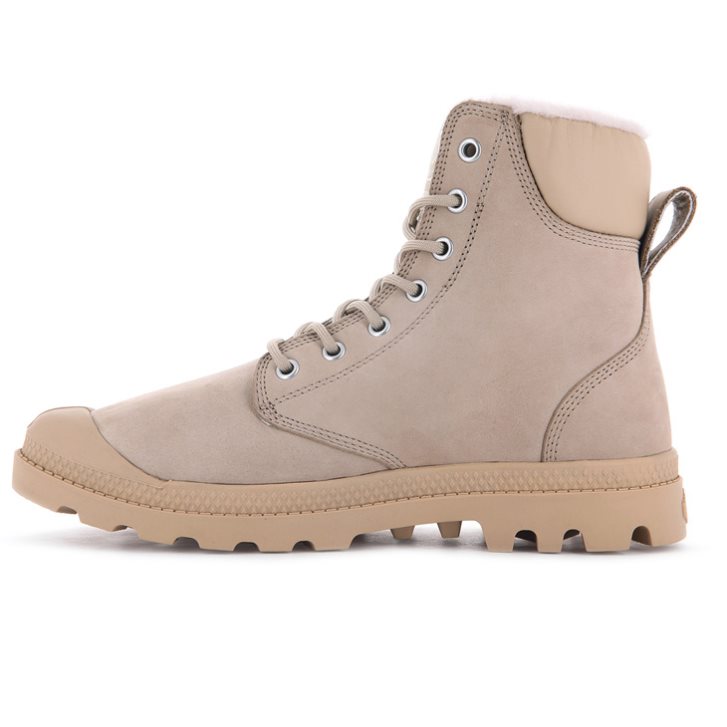 Khaki Palladium Pampa Sport Cuff WPS Women's Boots | ZA-785CARU