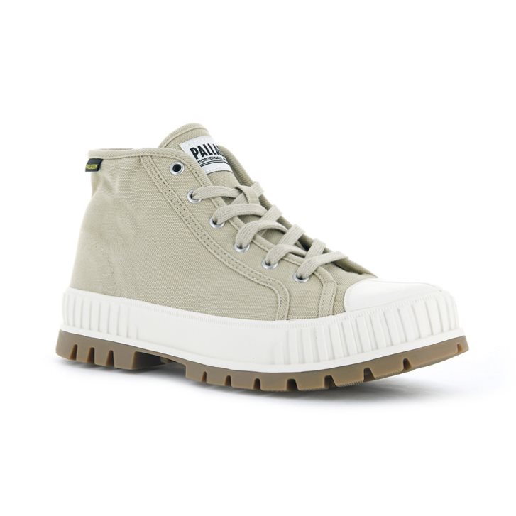 Light Green Palladium Pallashock Mid OG High Tops Women's Sneakers | ZA-285PLBS