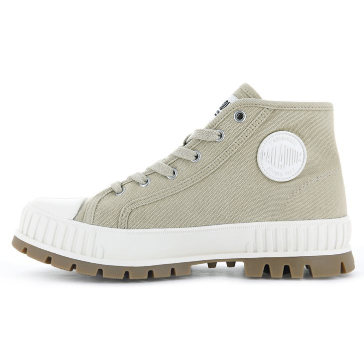 Light Green Palladium Pallashock Mid OG High Tops Women's Sneakers | ZA-285PLBS