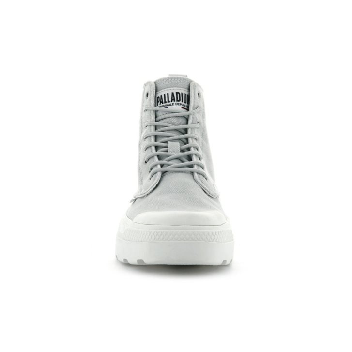 Light Grey Palladium Pallakix Hi Canvas Men's Boots | ZA-618VSMP