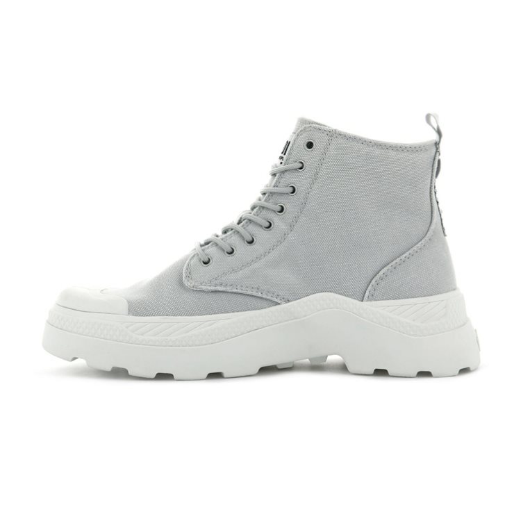 Light Grey Palladium Pallakix Hi Canvas Men's Boots | ZA-618VSMP