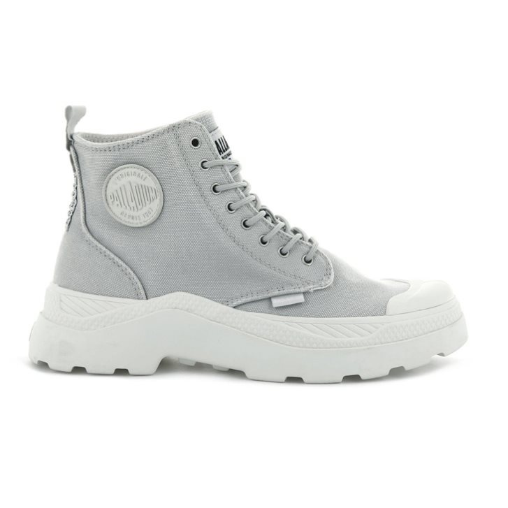 Light Grey Palladium Pallakix Hi Canvas Men\'s Boots | ZA-618VSMP