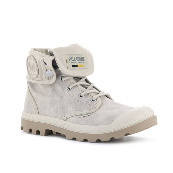 Light Grey Palladium Pampa Baggy WAX Women's Boots | ZA-548MEFD