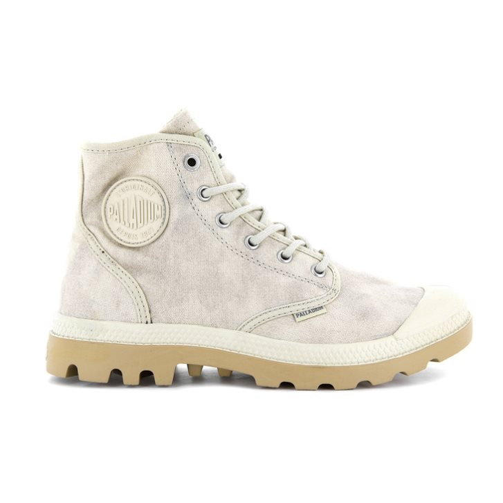 Light Grey Palladium Pampa Hi WAX Men\'s Boots | ZA-493RIPG