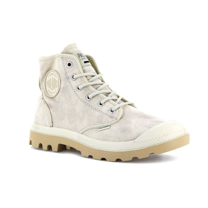 Light Grey Palladium Pampa Hi WAX Women's Boots | ZA-514CMAG