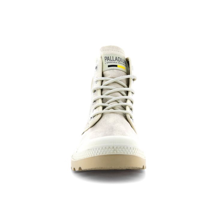 Light Grey Palladium Pampa Hi WAX Women's Boots | ZA-514CMAG