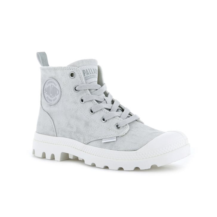 Light Grey Palladium Pampa Zip Desertwash Women's Boots | ZA-056OZWC