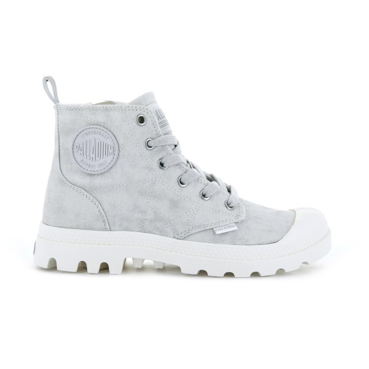 Light Grey Palladium Pampa Zip Desertwash Women\'s Boots | ZA-056OZWC