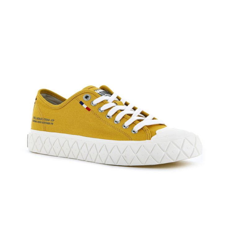 Mustard Palladium Palla Ace Canvas Low Tops Women's Sneakers | ZA-928SVPF