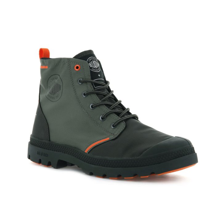 Olive / Black Palladium Pallafin Recycle Women's Boots | ZA-521REAX