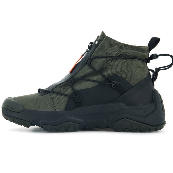 Olive Palladium Off-grid Hi Zip Waterproof + Men's Sneakers | ZA-971UOZM