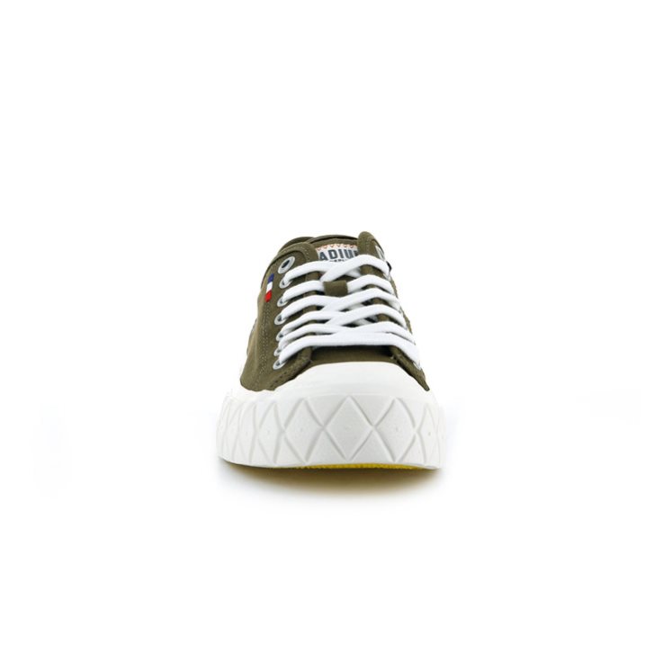 Olive Palladium Palla Ace Canvas Low Tops Women's Sneakers | ZA-698SNBC