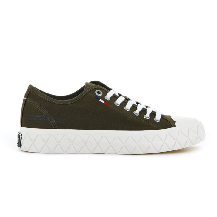 Olive Palladium Palla Ace Canvas Low Tops Women\'s Sneakers | ZA-698SNBC