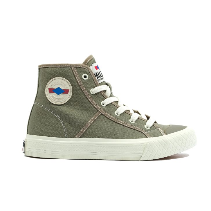 Olive Palladium Palla Louvel High Tops Men\'s Sneakers | ZA-429PGVZ