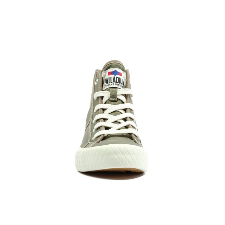 Olive Palladium Palla Louvel High Tops Women's Sneakers | ZA-713YLNA