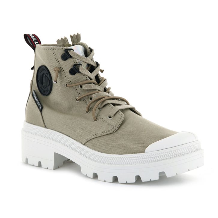 Olive Palladium Pallabase Metro Women's Boots | ZA-816GUTP