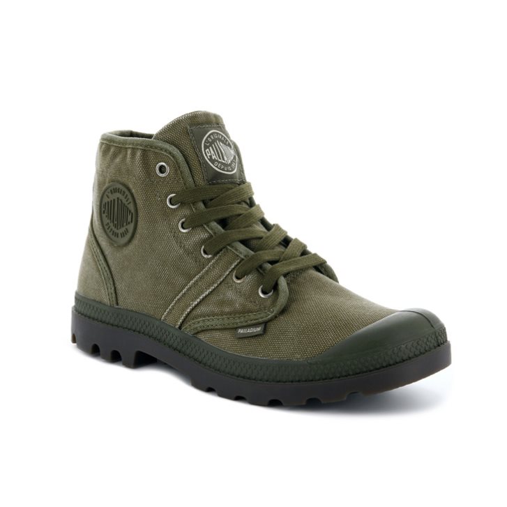 Olive Palladium Pallabrousse Men's Boots | ZA-465DBHM