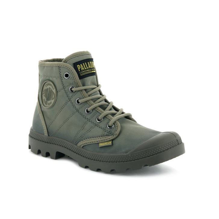 Olive Palladium Pallabrousse TX Men's Boots | ZA-248SQFC