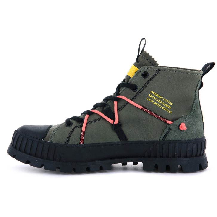 Olive Palladium Pallashock Re-craft Men's Boots | ZA-437GFBN