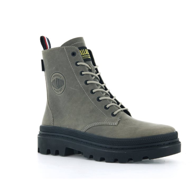 Olive Palladium Pallatrooper Off-3 Men's Boots | ZA-642KYMF