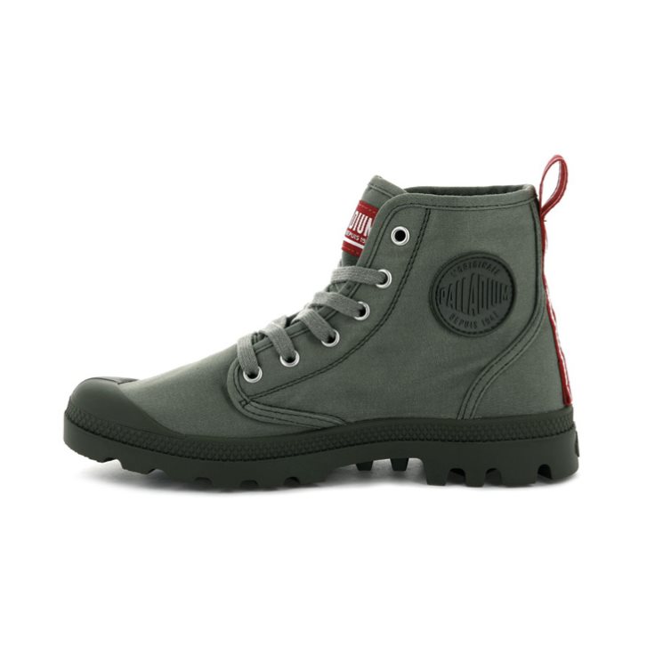 Olive Palladium Pampa Hi Dare Men's Boots | ZA-495TMBV