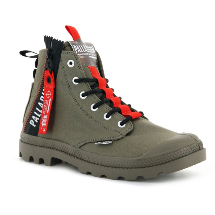 Olive Palladium Pampa Hi Ticket To Earth Women's Boots | ZA-960AIKO