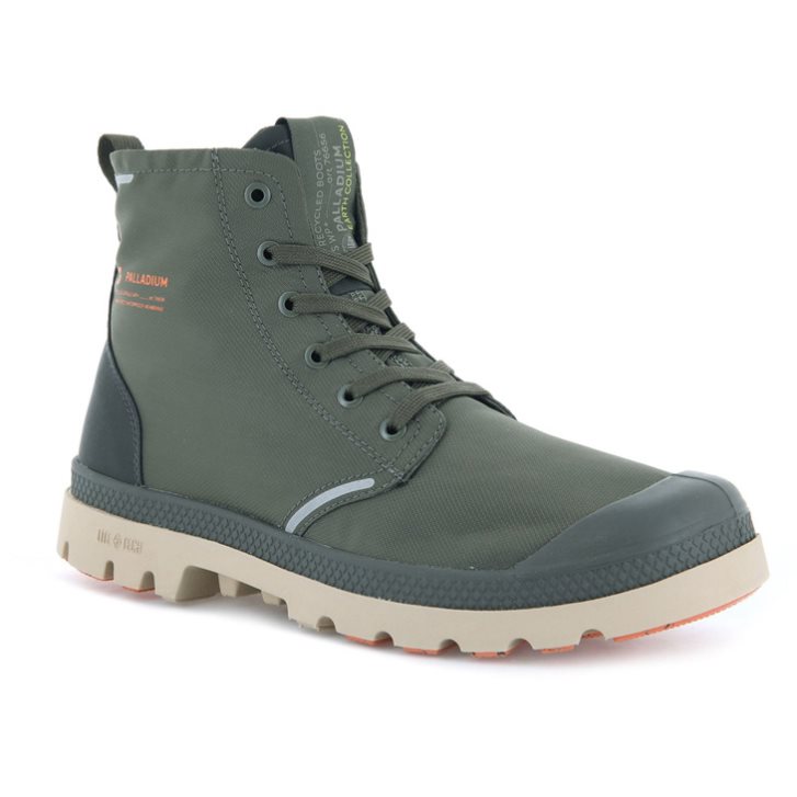 Olive Palladium Pampa Lite+ Recycle WP+ Men's Boots | ZA-302NXUH