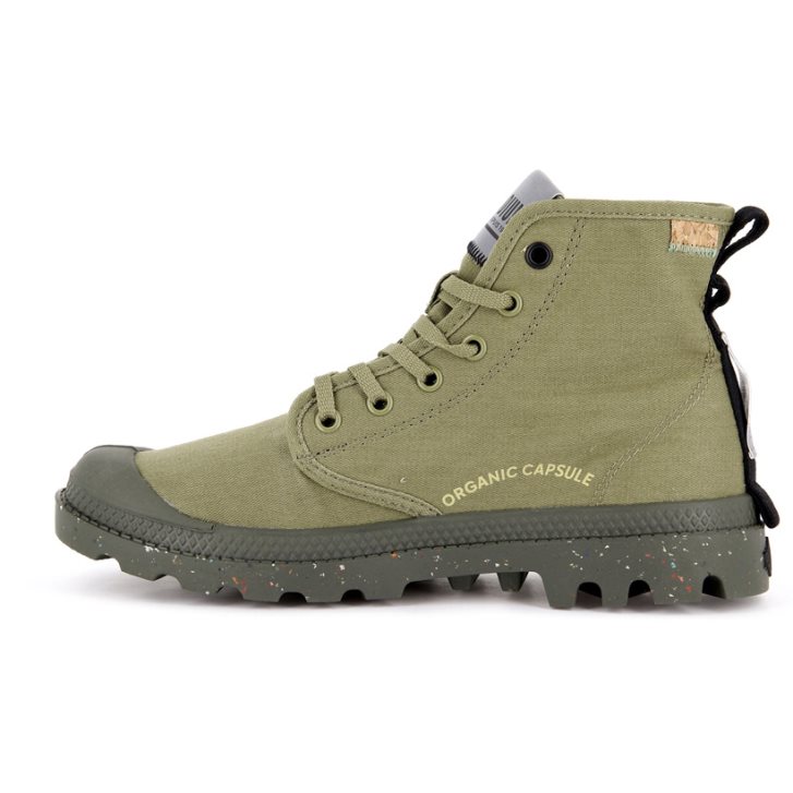 Olive Palladium Pampa Organic Metro Women's Boots | ZA-064JHFE