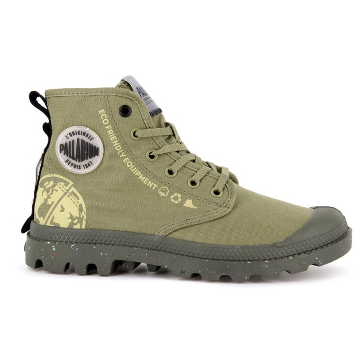 Olive Palladium Pampa Organic Metro Women\'s Boots | ZA-064JHFE