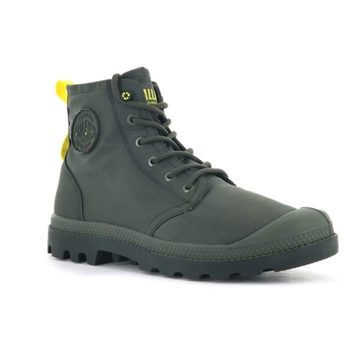 Olive Palladium Pampa Recycle Waterproof+ 2 Women's Boots | ZA-678WAQN