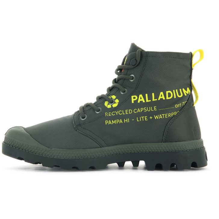 Olive Palladium Pampa Recycle Waterproof+ 2 Women's Boots | ZA-678WAQN