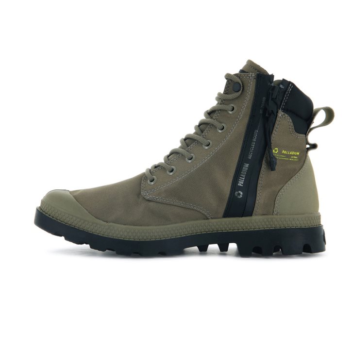 Olive Palladium Pampa SC Recycle WP+N Men's Boots | ZA-386EDYB