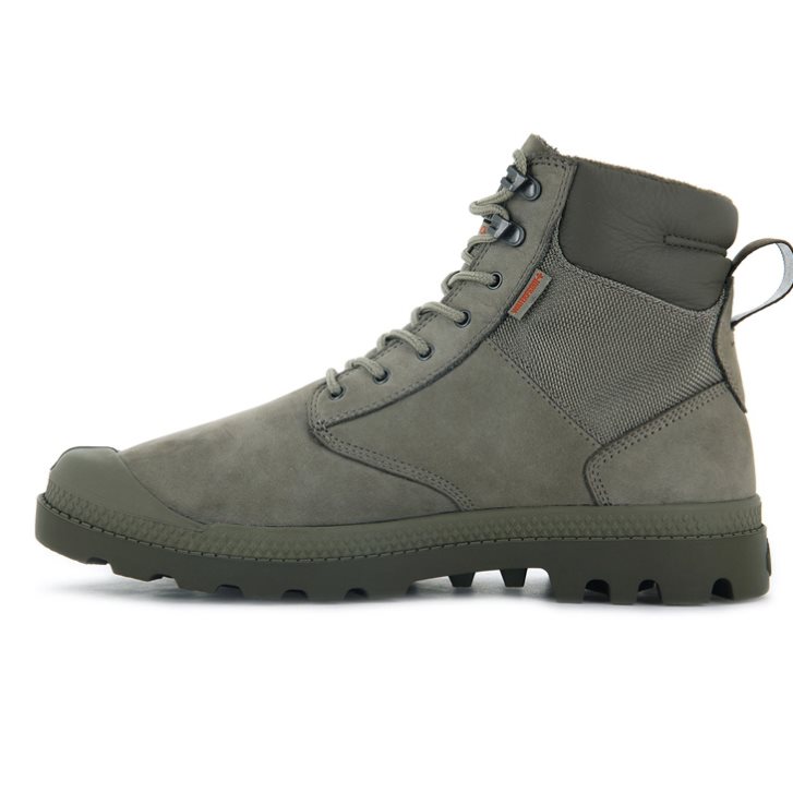 Olive Palladium Pampa Shield WP+ LUX Men's Boots | ZA-208JKHG