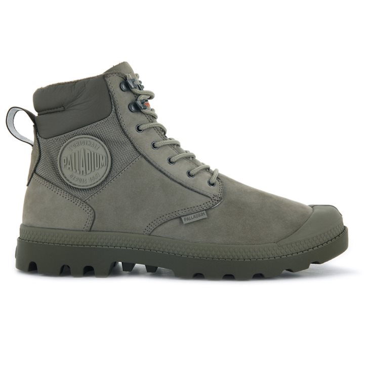 Olive Palladium Pampa Shield WP+ LUX Men\'s Boots | ZA-208JKHG