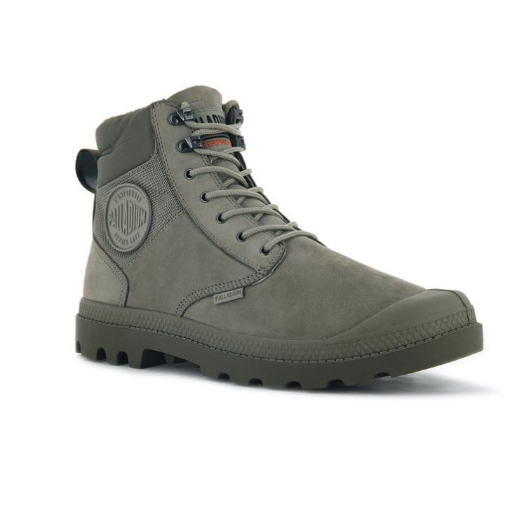 Olive Palladium Pampa Shield WP+ LUX Women's Boots | ZA-315WFCM