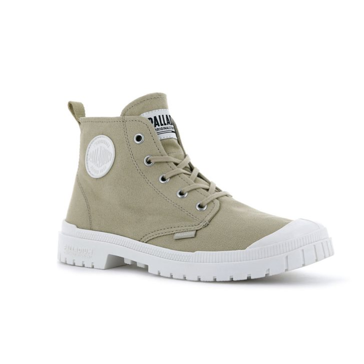 Olive Palladium Pampa Sp20 Hi Canvas Women's Boots | ZA-758RXMP