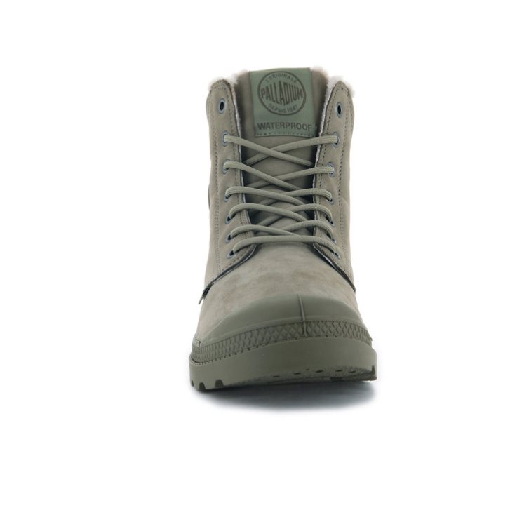 Olive Palladium Pampa Sport Cuff WPS Men's Boots | ZA-098MLYE