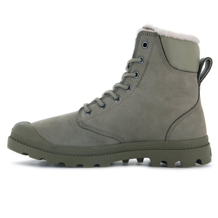 Olive Palladium Pampa Sport Cuff WPS Men's Boots | ZA-098MLYE