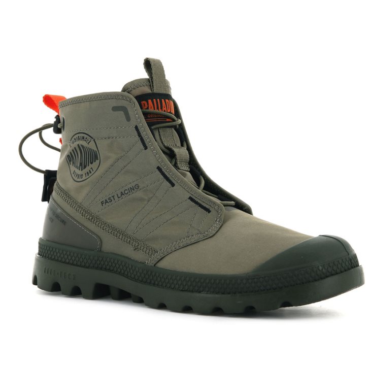 Olive Palladium Pampa Travel Lite Men's Boots | ZA-164LYJF