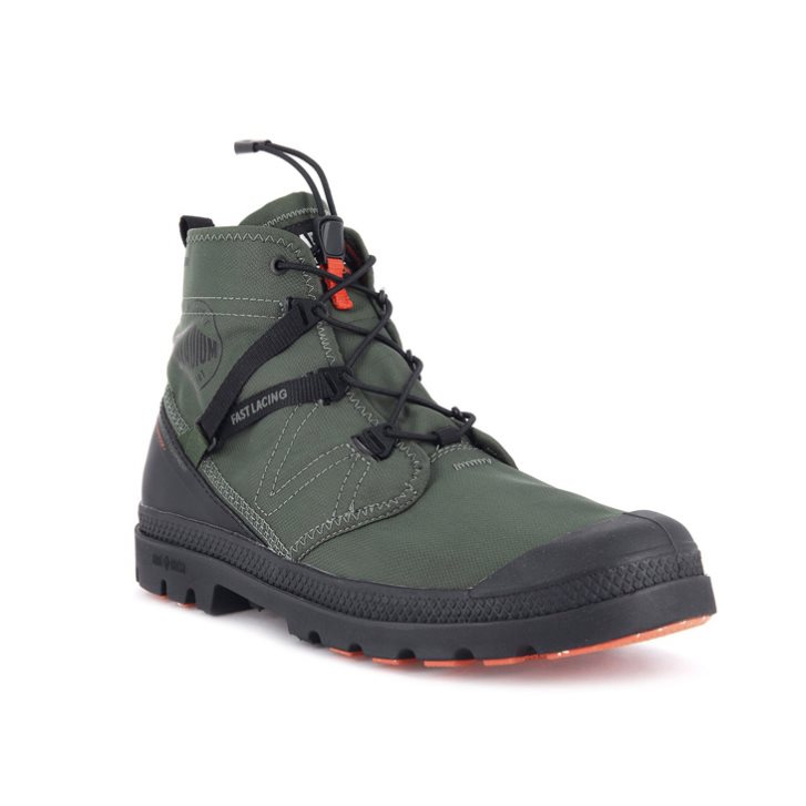 Olive Palladium Pampa Travel Lite+ Waterproof Women's Boots | ZA-047DGPW